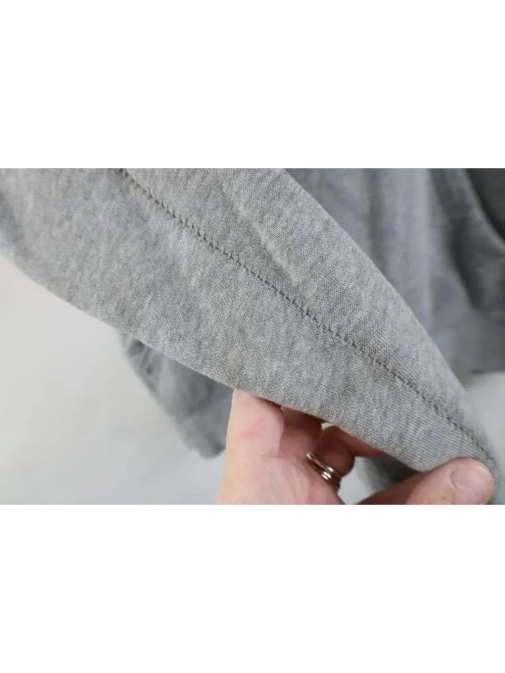 Vtg Y2K Nike Mens Medium Spell Out Block Letter Hoodie Sweatshirt Heather Gray